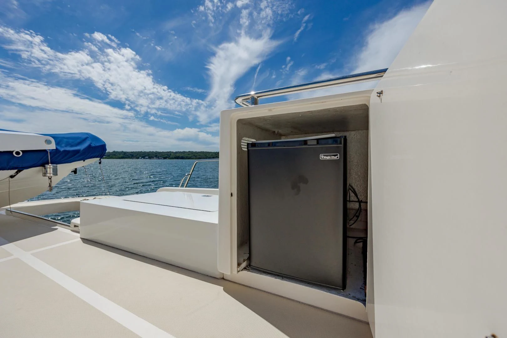 a computer on a boat aboard DISCONNECTED Yacht for Sale