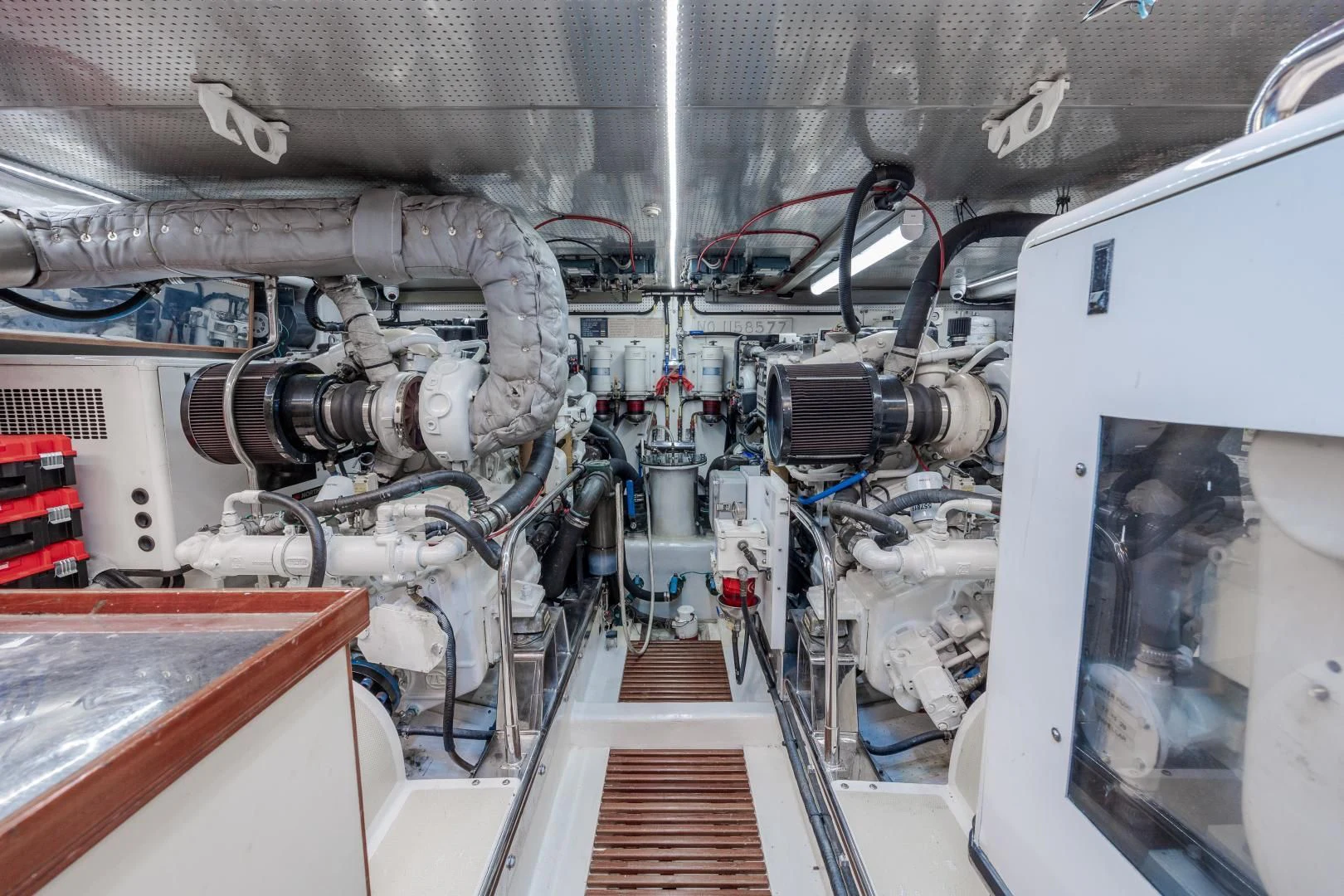 a large room with machinery aboard DISCONNECTED Yacht for Sale