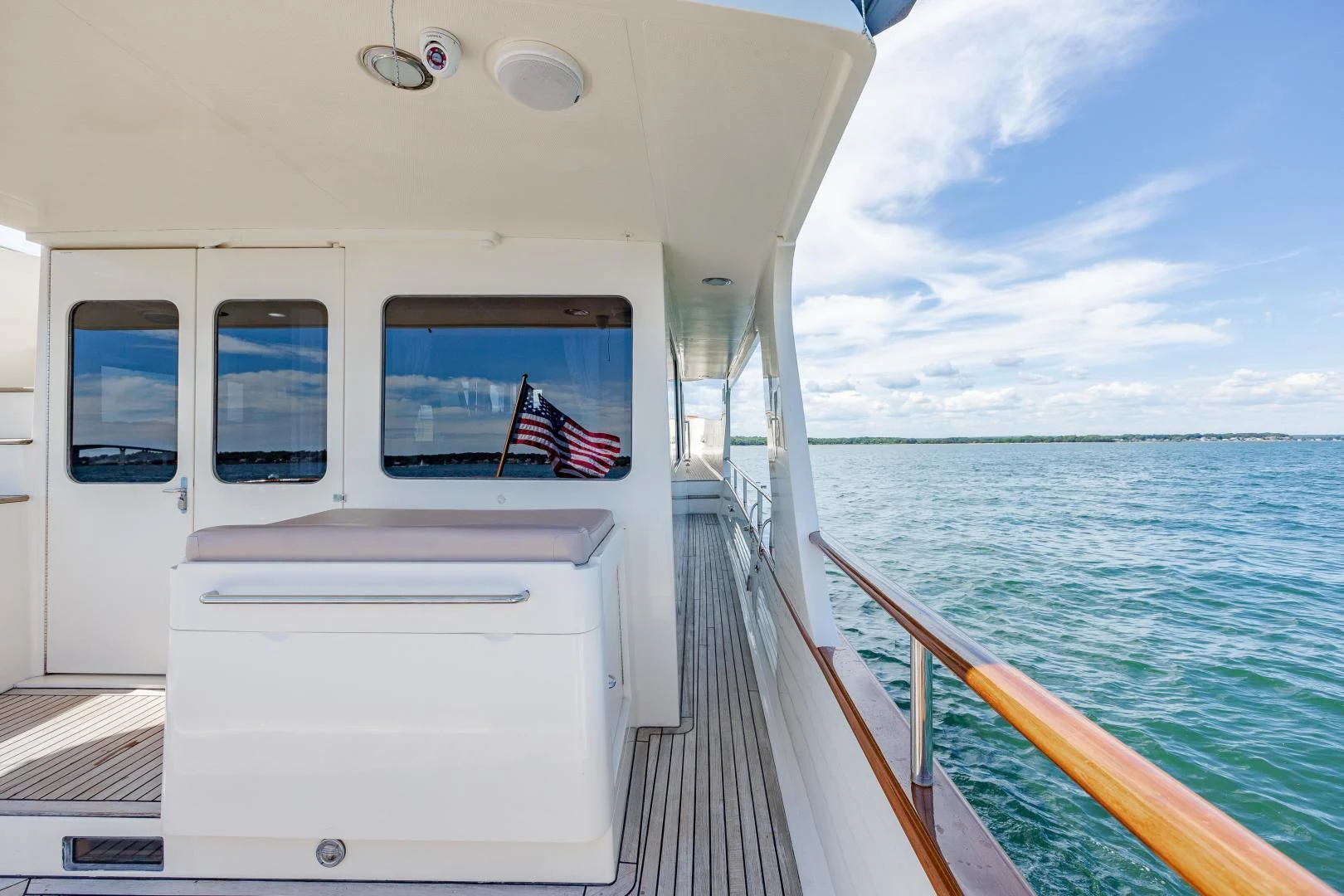 a boat on the water aboard DISCONNECTED Yacht for Sale