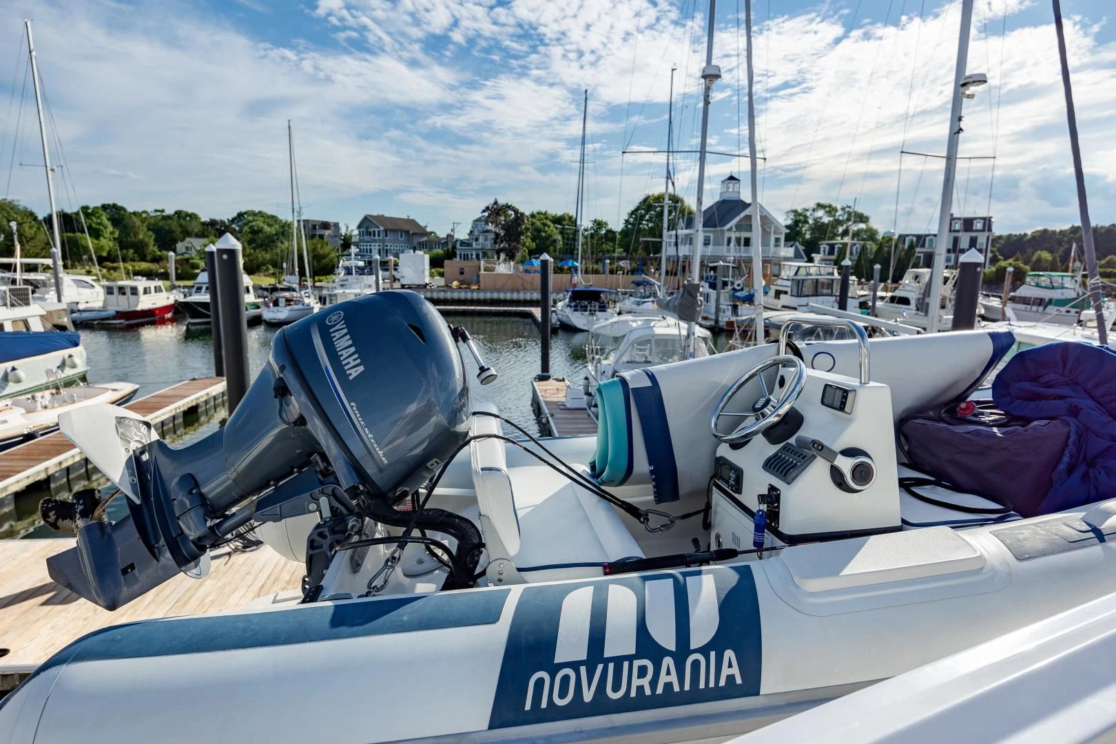 a boat with a motor aboard DISCONNECTED Yacht for Sale
