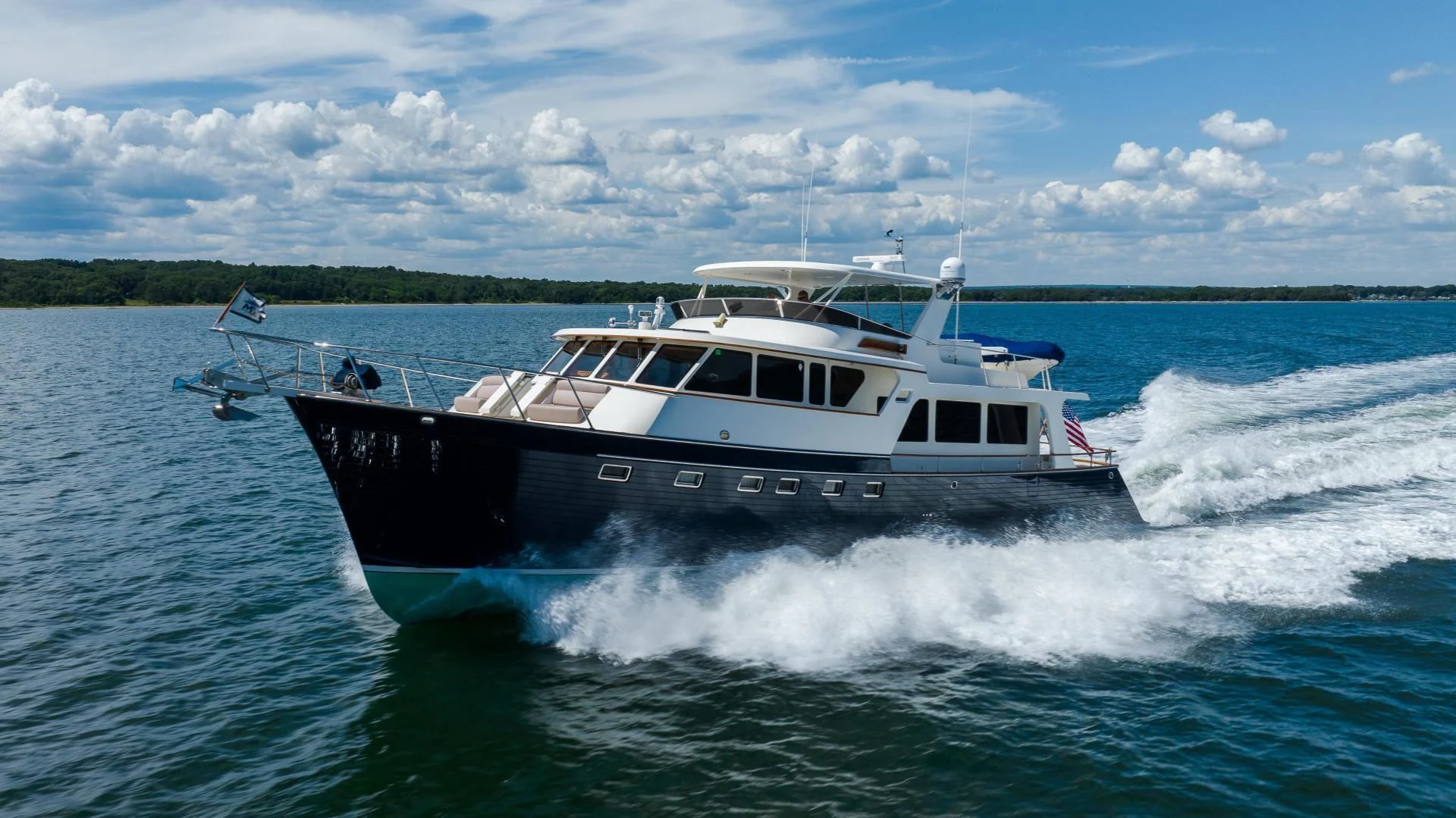 a boat on the water aboard DISCONNECTED Yacht for Sale