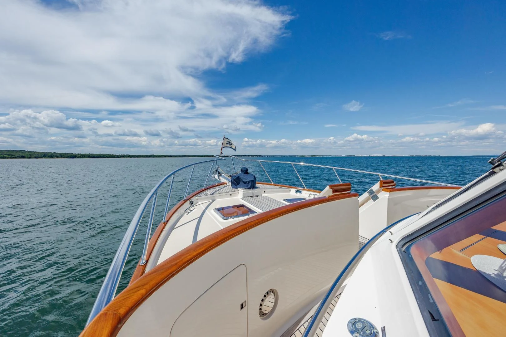 a boat on the water aboard DISCONNECTED Yacht for Sale