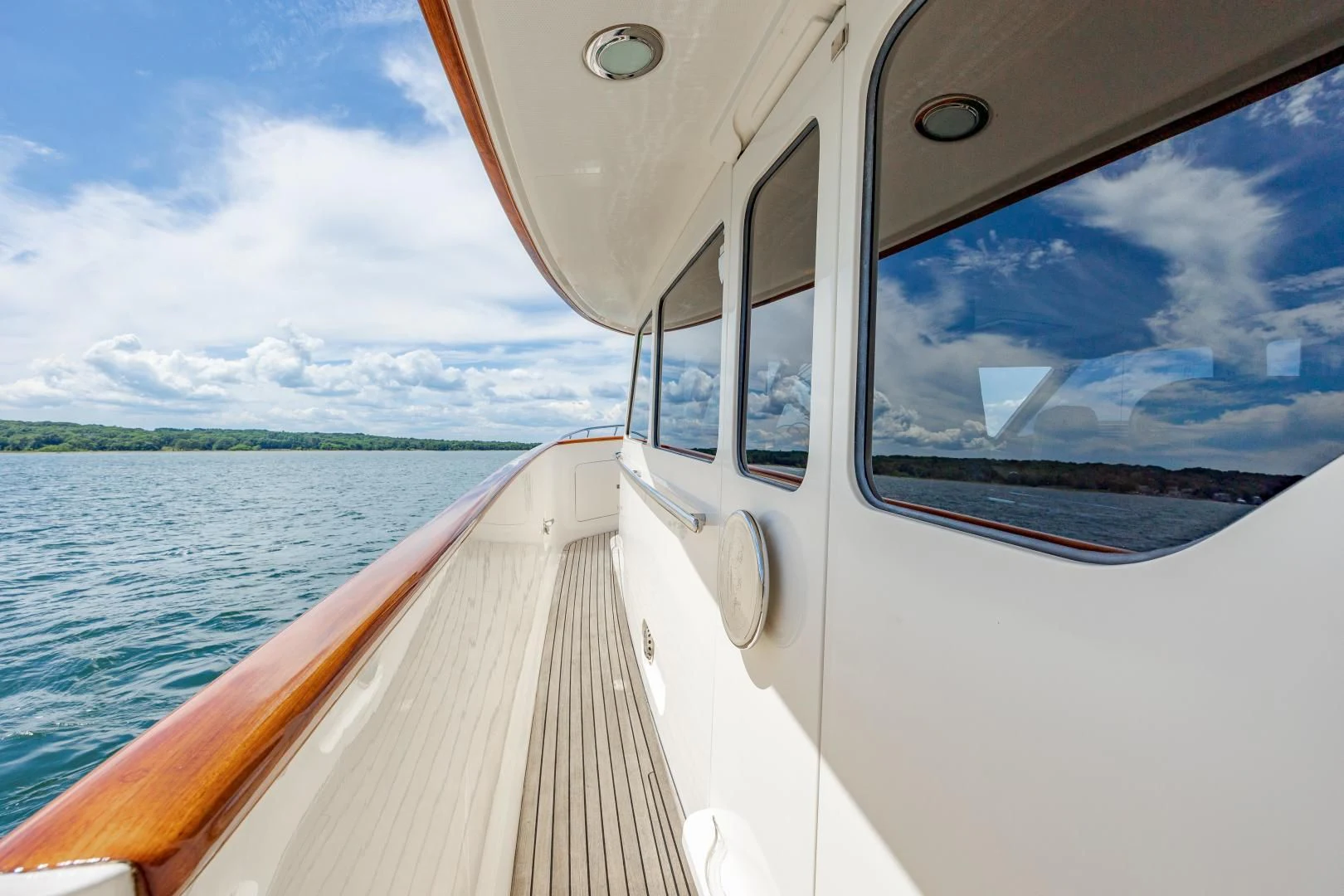 the front of a boat aboard DISCONNECTED Yacht for Sale