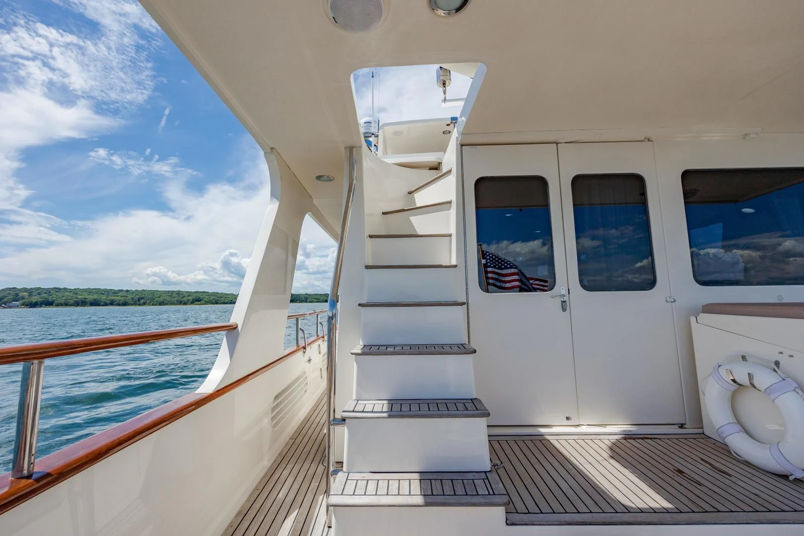 a boat on the water aboard DISCONNECTED Yacht for Sale