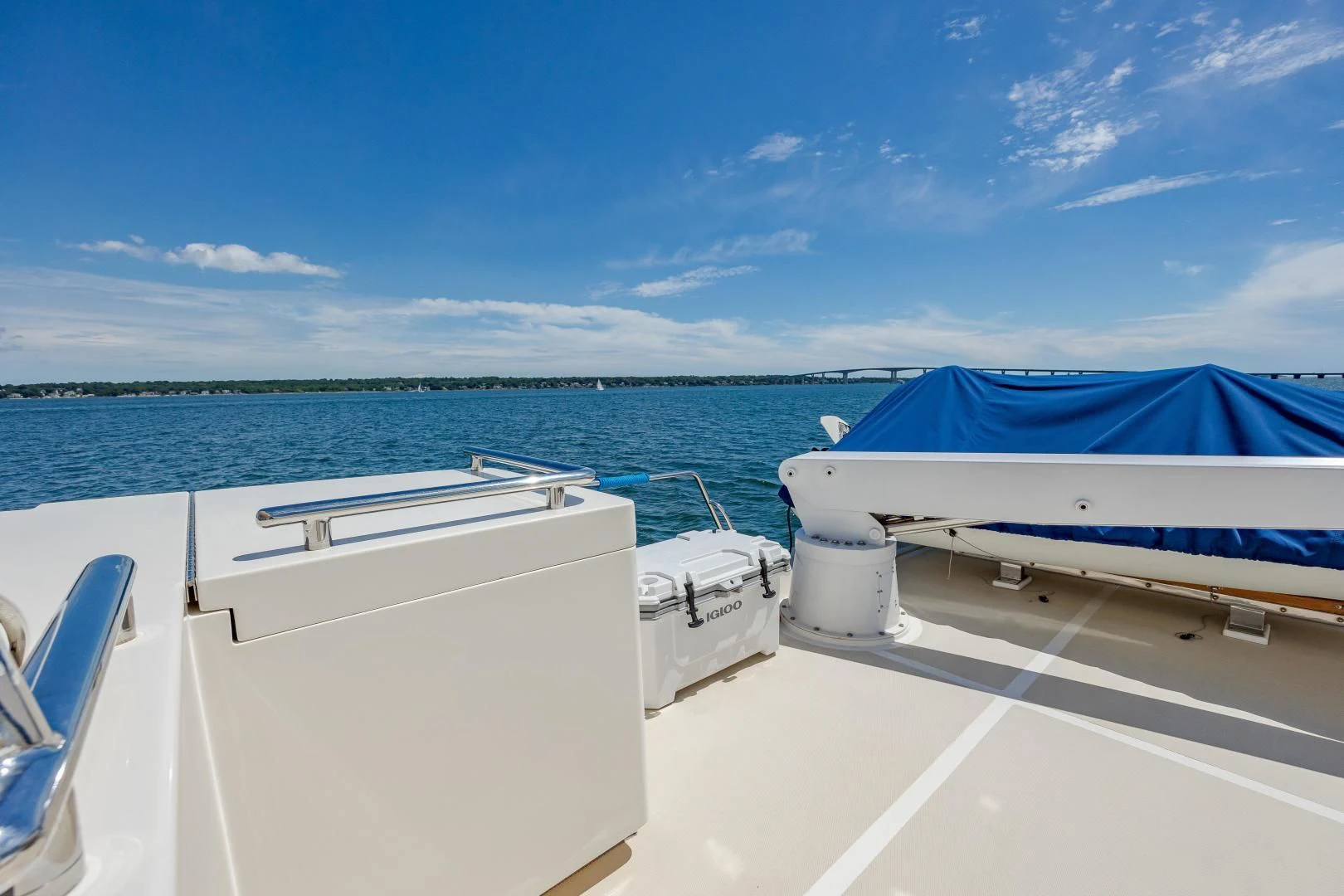 a boat on the water aboard DISCONNECTED Yacht for Sale