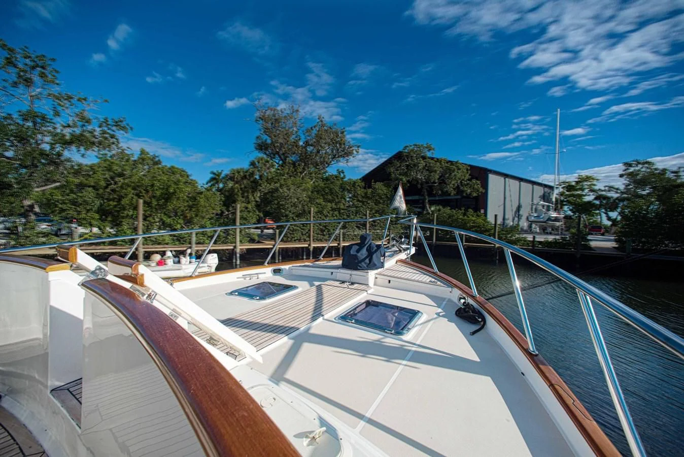 a boat on the water aboard DISCONNECTED Yacht for Sale