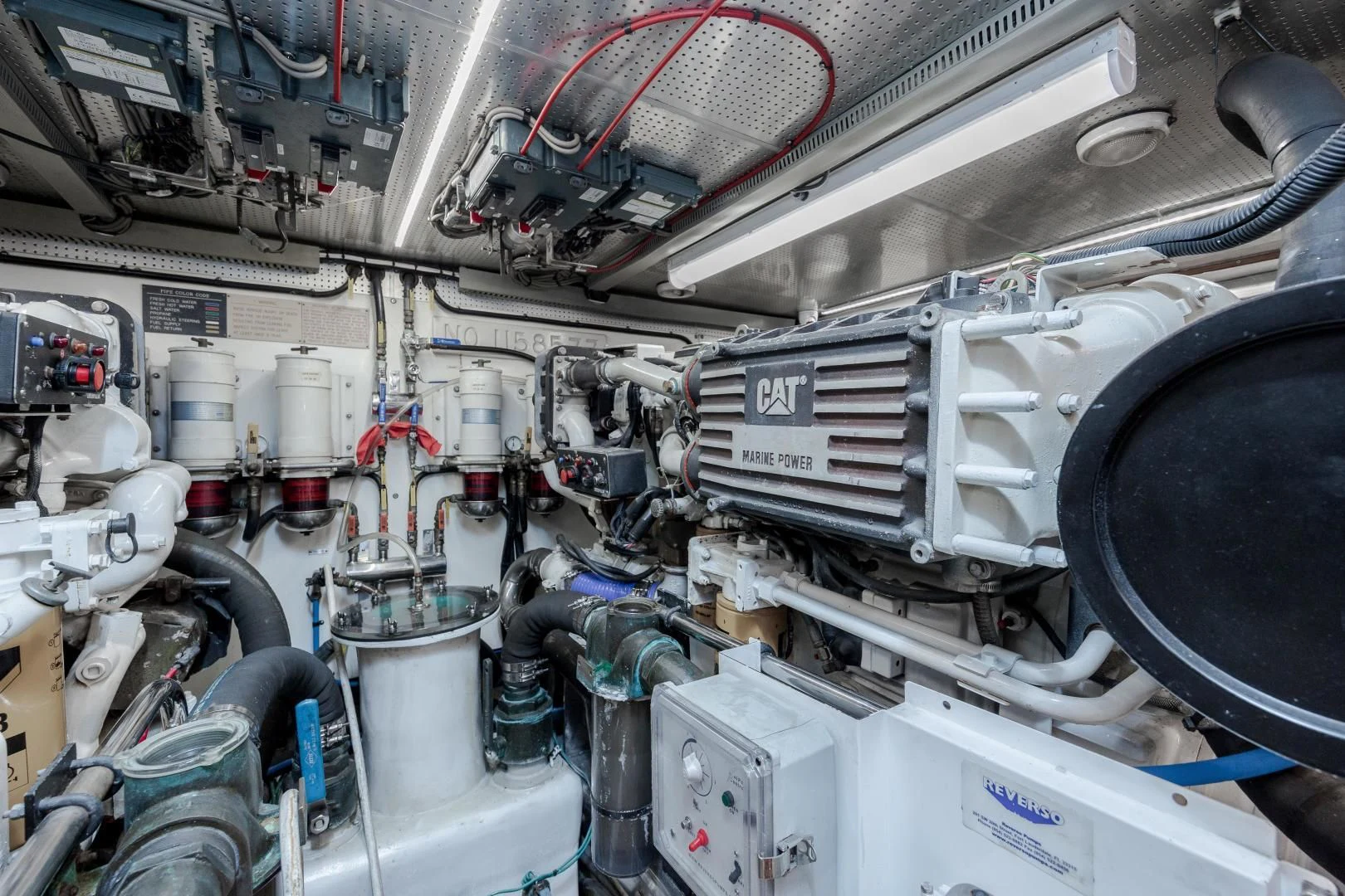 a close-up of a machine aboard DISCONNECTED Yacht for Sale