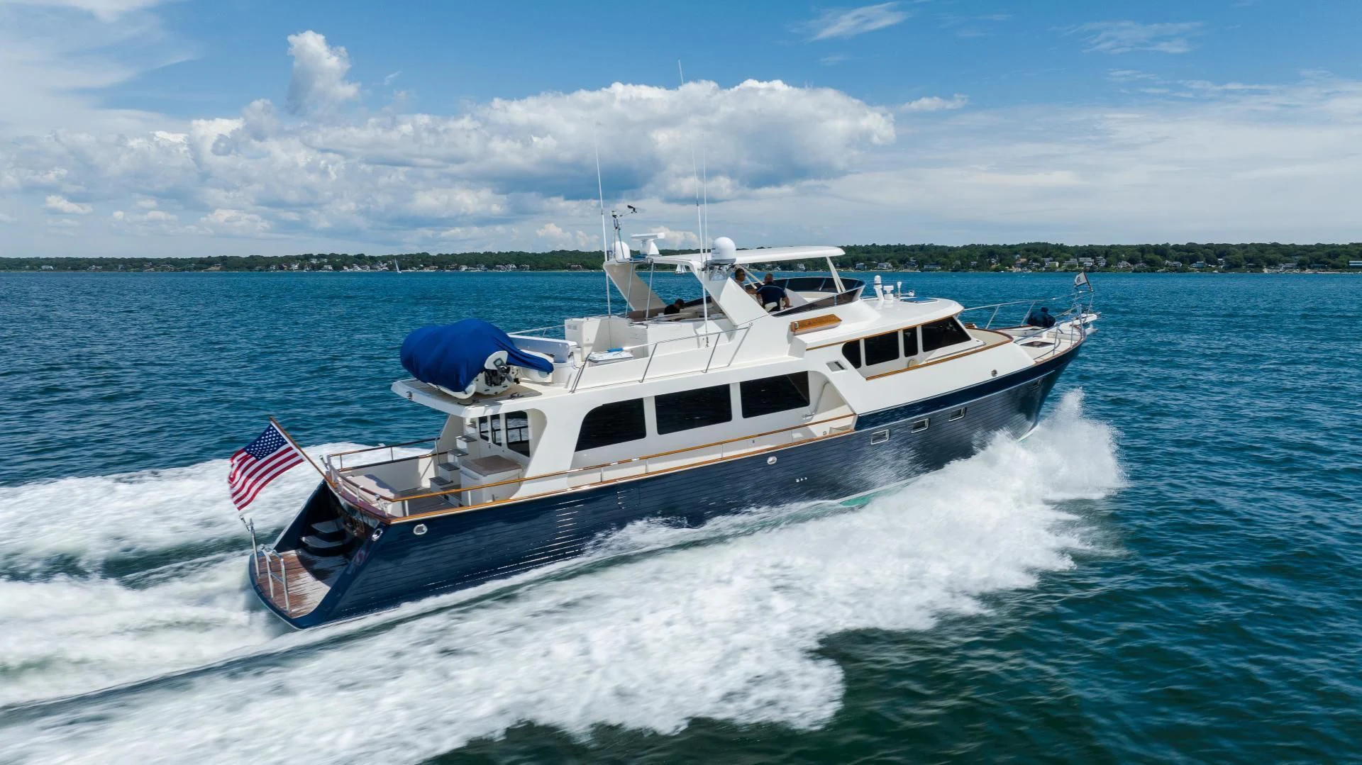 a boat on the water aboard DISCONNECTED Yacht for Sale
