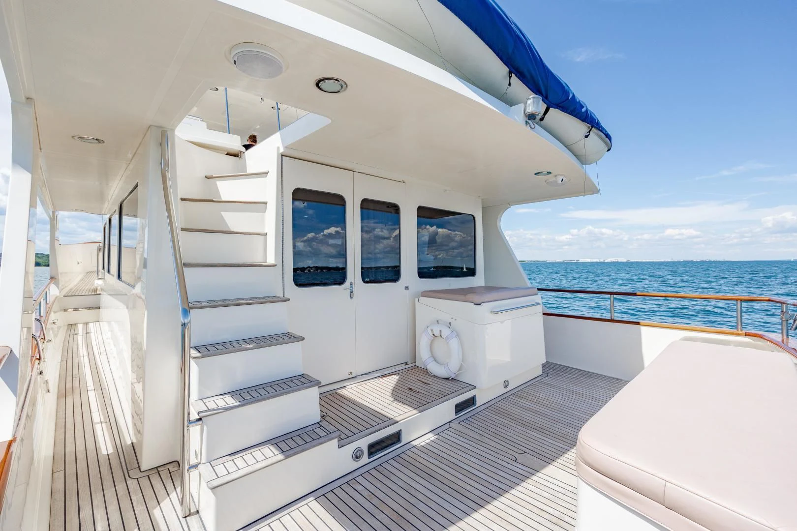 a boat on the water aboard DISCONNECTED Yacht for Sale