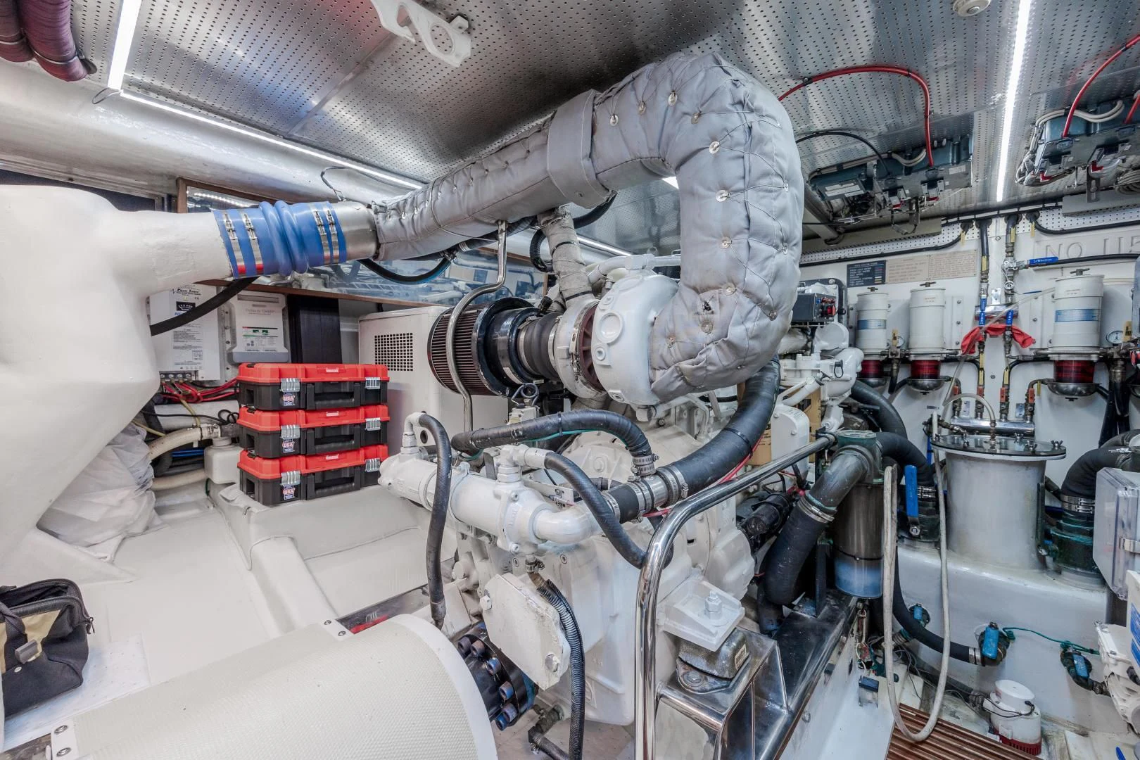 a close-up of a machine aboard DISCONNECTED Yacht for Sale
