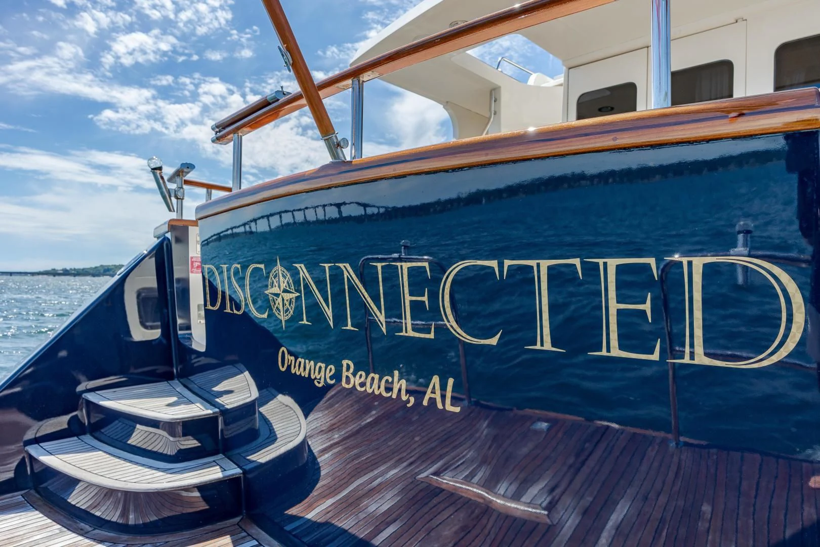 a boat on the water aboard DISCONNECTED Yacht for Sale