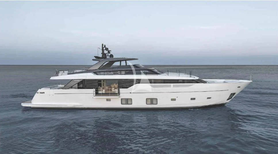 a large white yacht aboard MARY Yacht for Sale