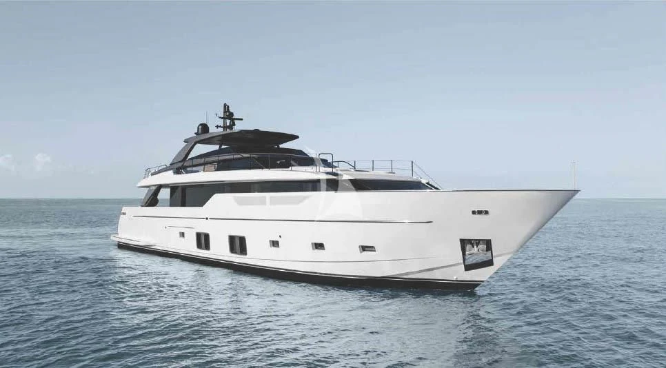 a white yacht in the water aboard MARY Yacht for Sale