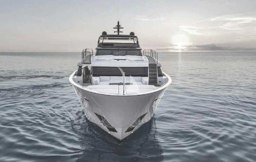 a large ship in the water aboard MARY Yacht for Sale