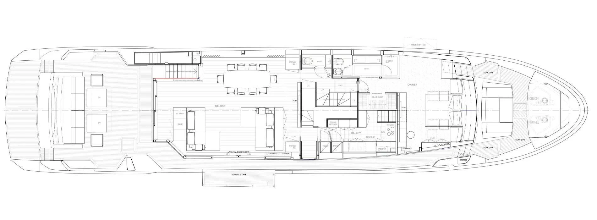 diagram, engineering drawing aboard MARY Yacht for Sale