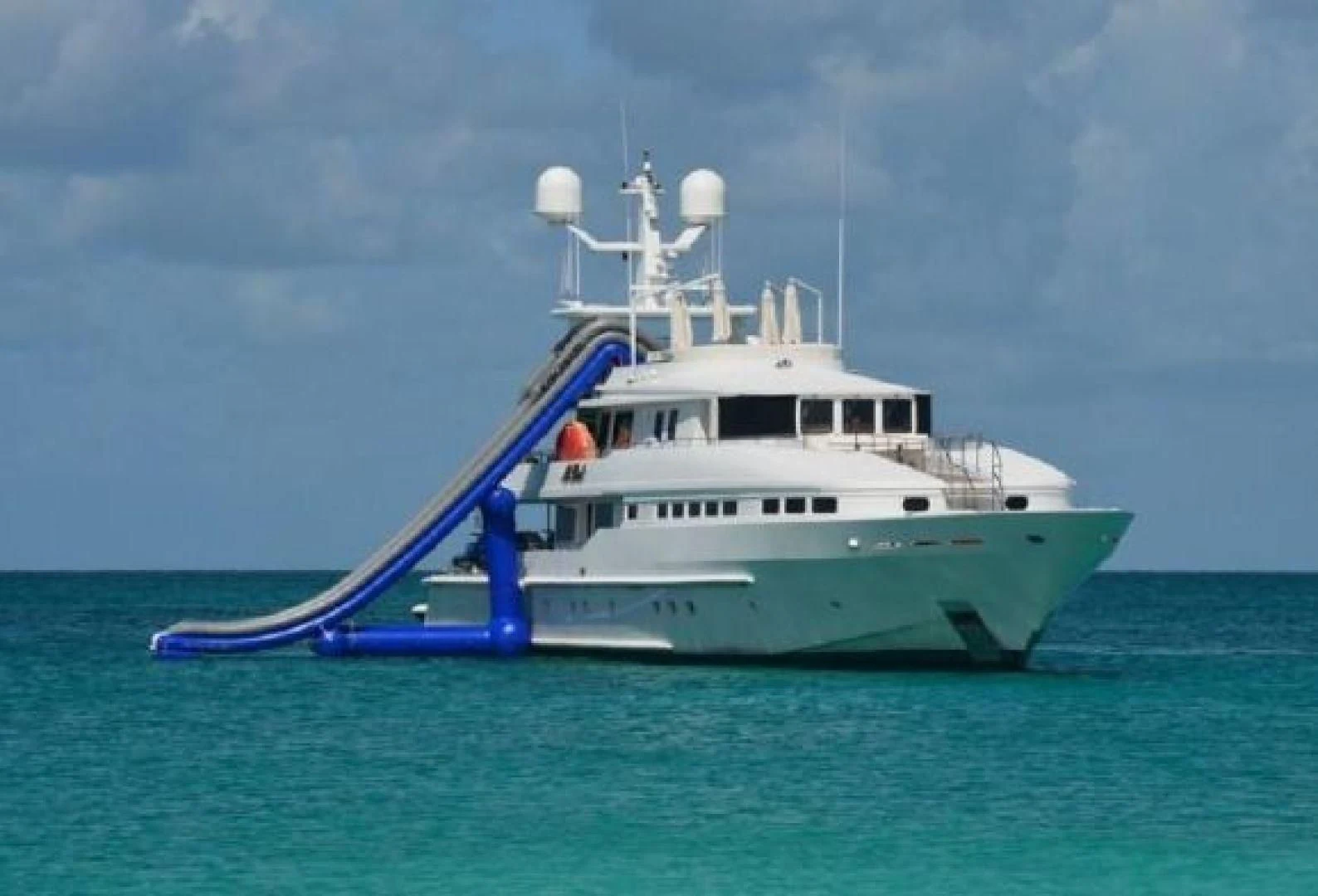 a boat in the water aboard AT LAST Yacht for Charter