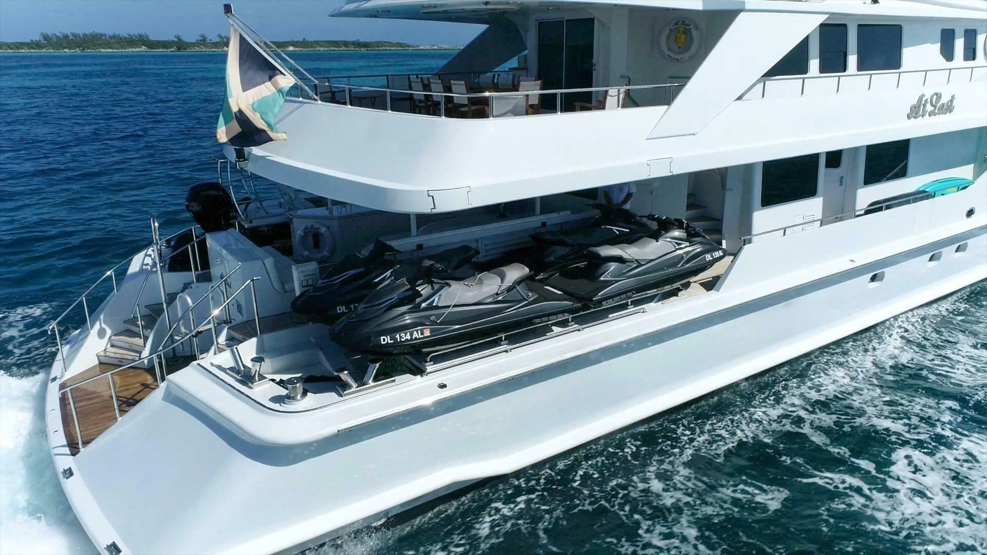 a boat on the water aboard AT LAST Yacht for Charter