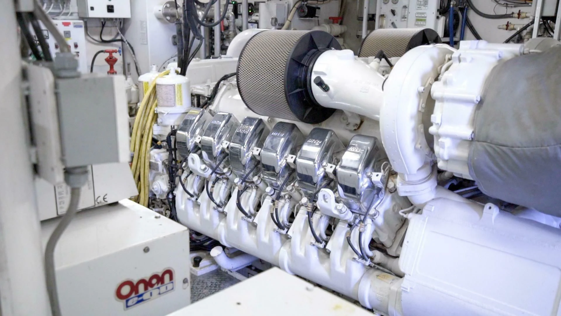 a close-up of a machine aboard AT LAST Yacht for Charter