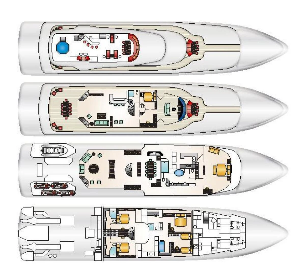 diagram aboard AT LAST Yacht for Charter