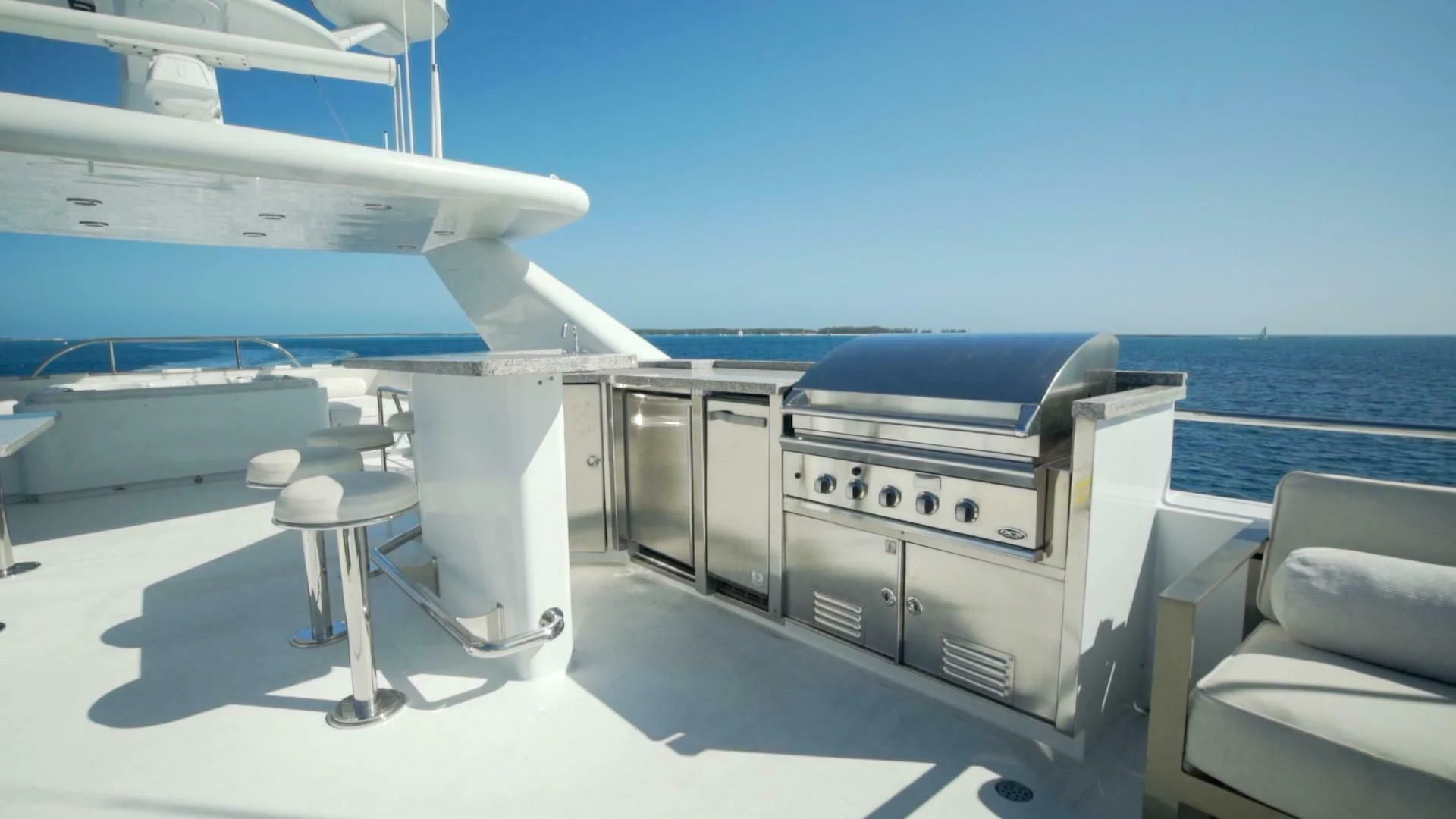 a boat on the water aboard AT LAST Yacht for Charter