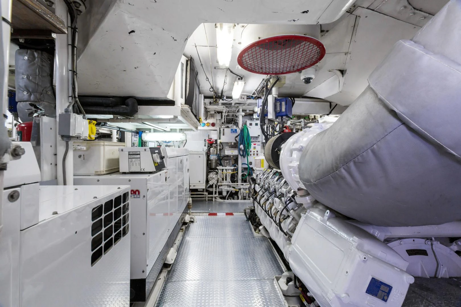a room with machinery aboard AT LAST Yacht for Charter