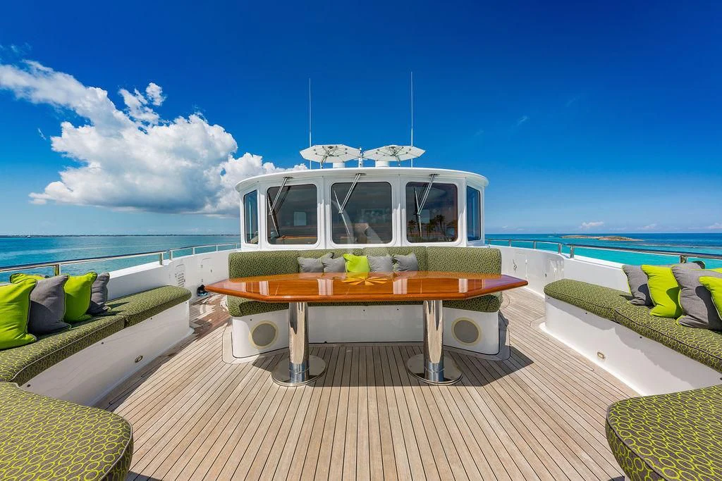 a boat on a dock aboard AT LAST Yacht for Charter
