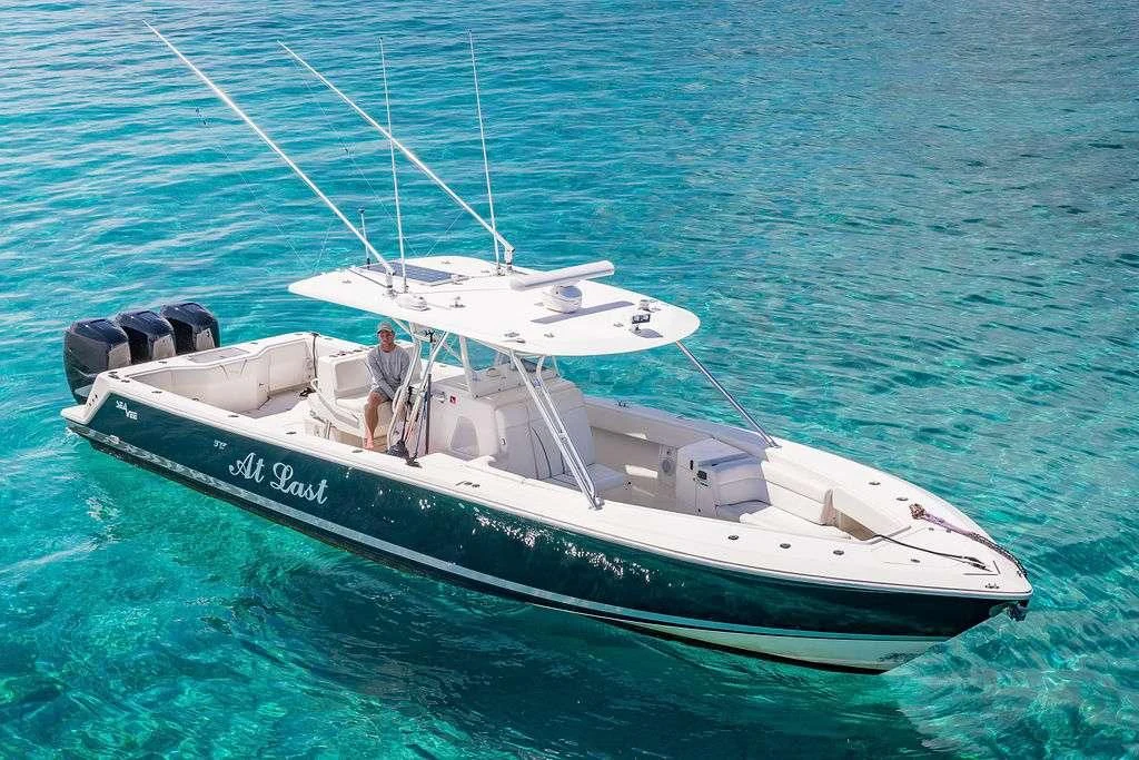 a person on a boat aboard AT LAST Yacht for Charter