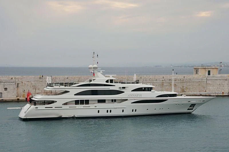 a white yacht in the water aboard ZEFZAF Yacht for Sale