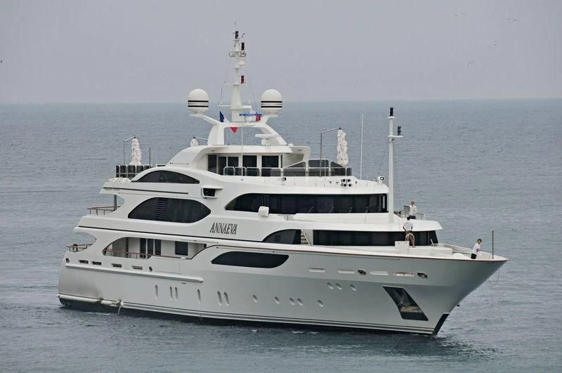 a white yacht in the water aboard ZEFZAF Yacht for Sale