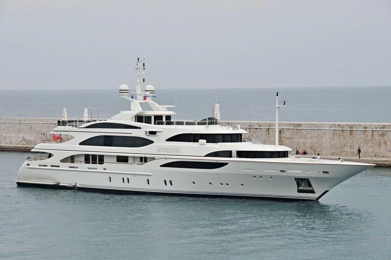 a large white yacht aboard ZEFZAF Yacht for Sale