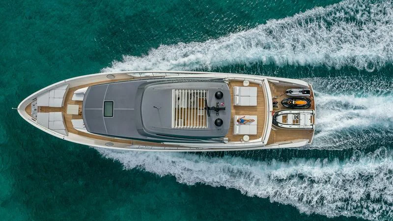 a space ship in the water aboard NO MATTER WHAT Yacht for Charter