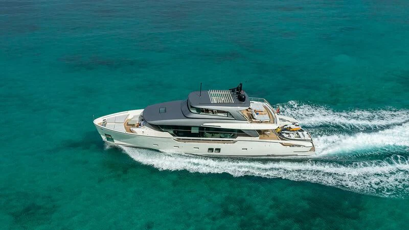 a boat in the water aboard NO MATTER WHAT Yacht for Charter