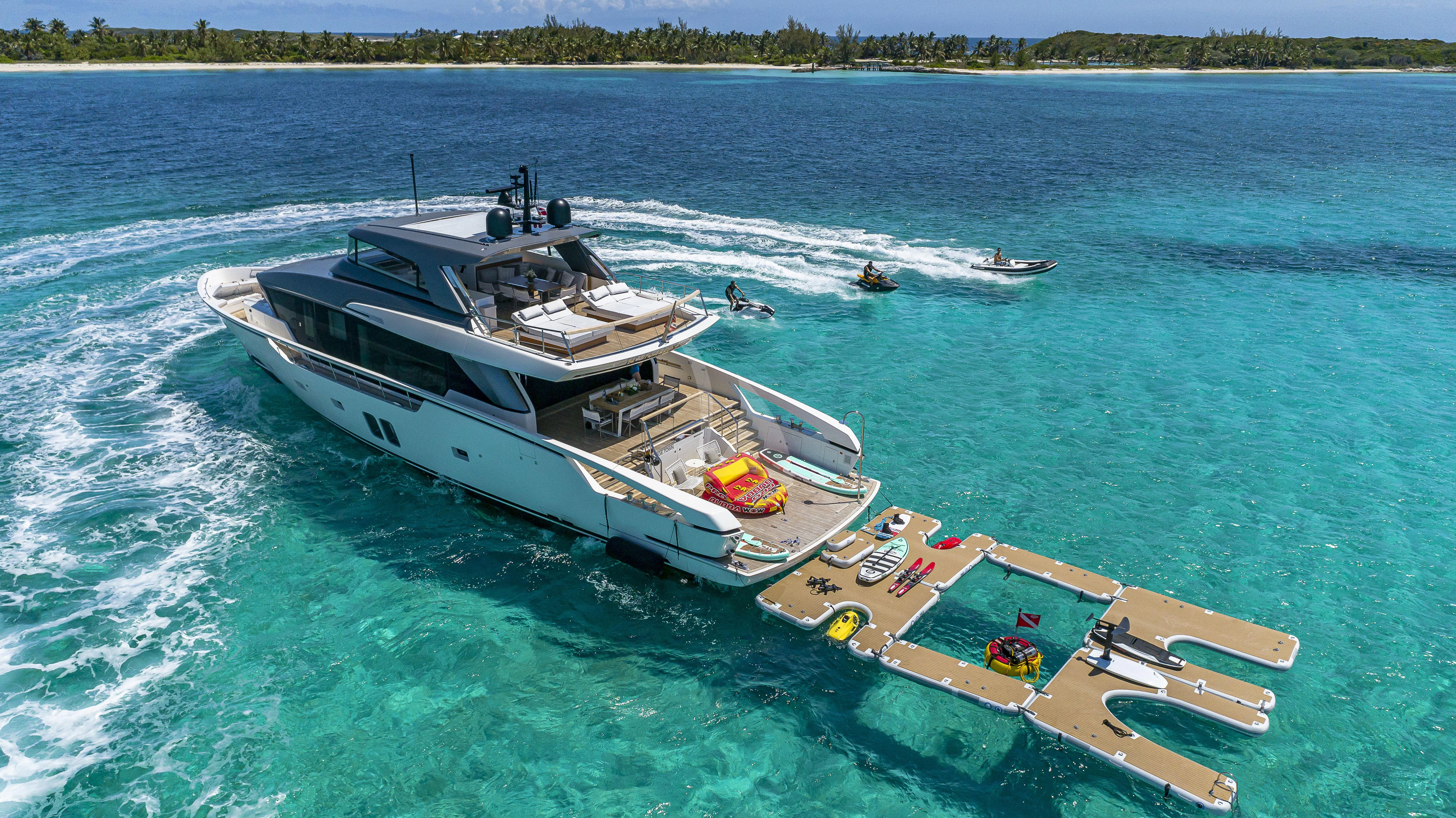 a boat on the water aboard NO MATTER WHAT Yacht for Charter