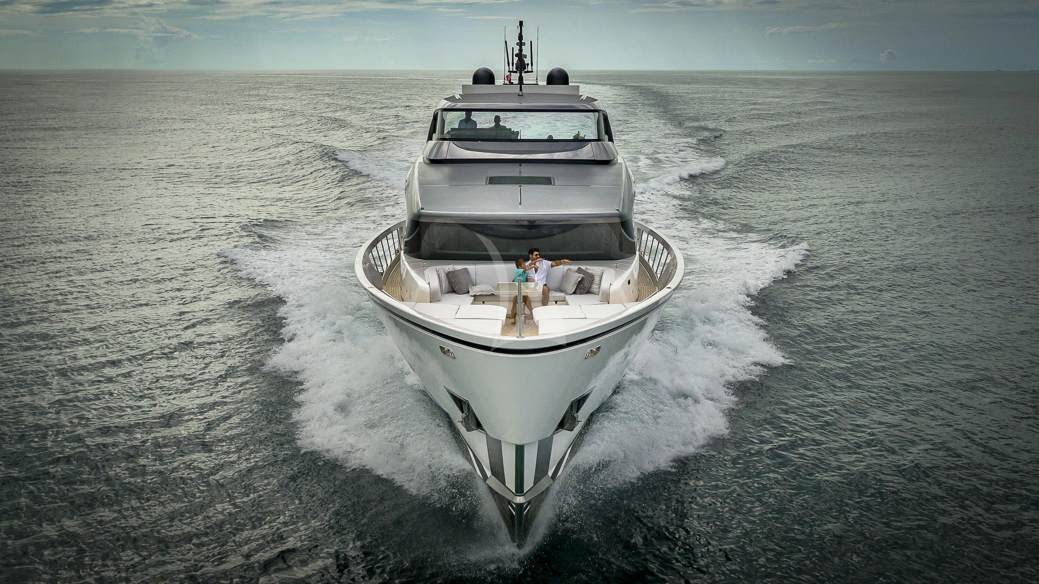 a group of people on a boat in the water aboard NO MATTER WHAT Yacht for Charter