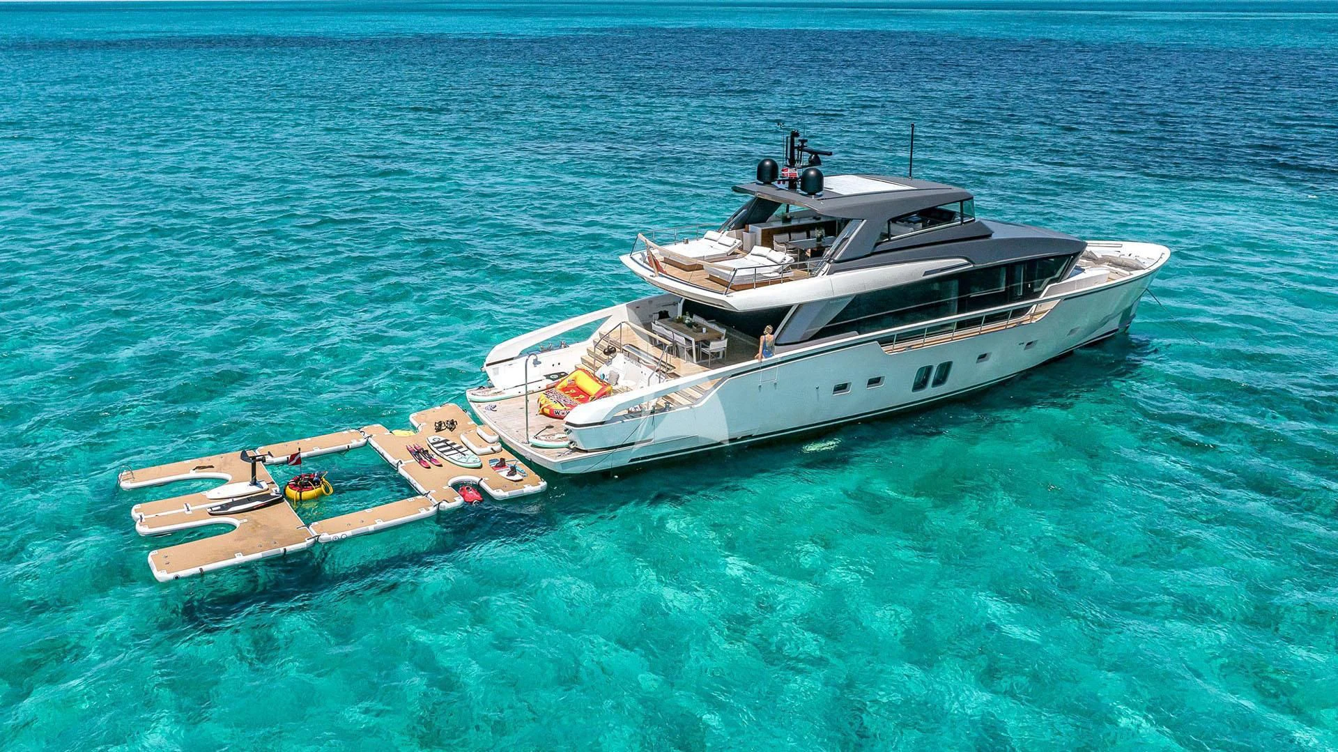a boat in the water aboard NO MATTER WHAT Yacht for Charter