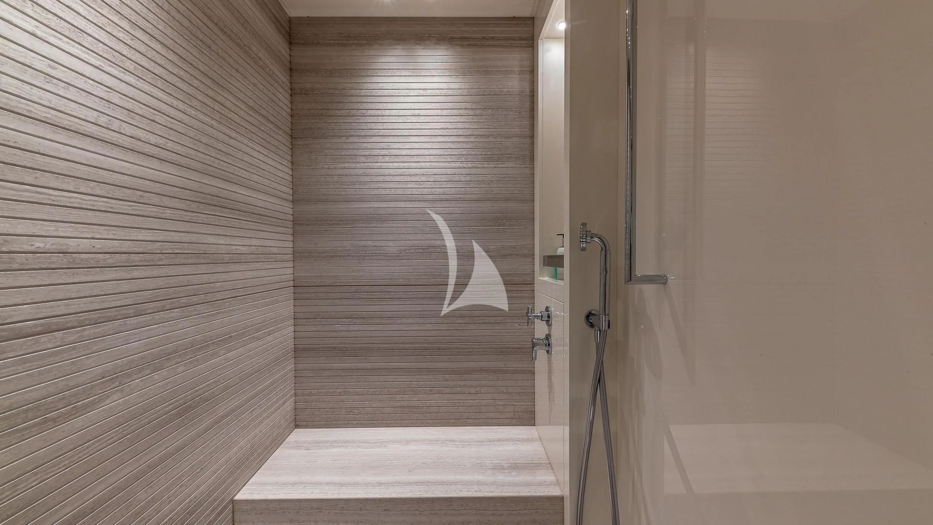 a door with a handle aboard NO MATTER WHAT Yacht for Charter