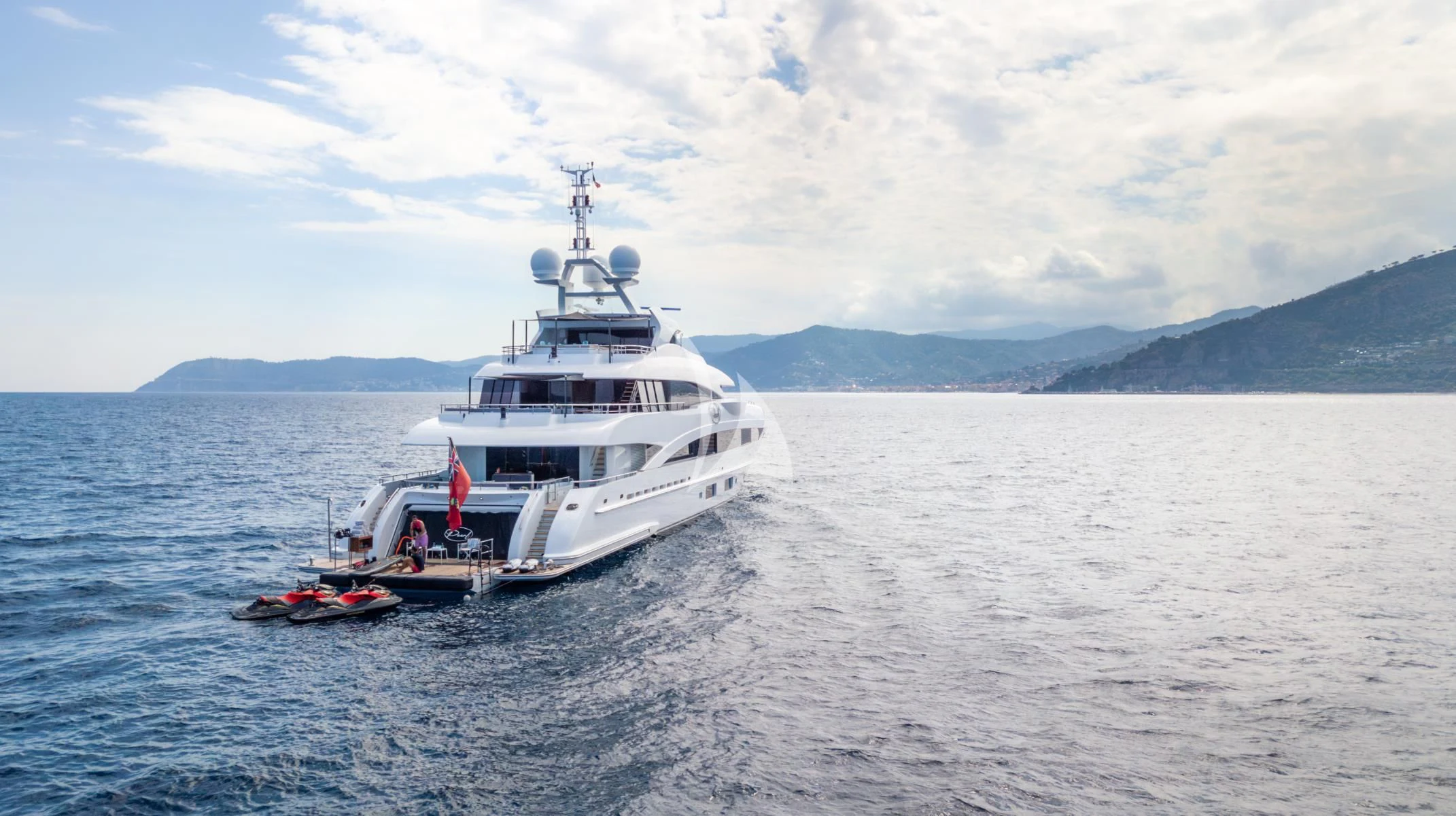 a boat in the water aboard PEARL Yacht for Sale