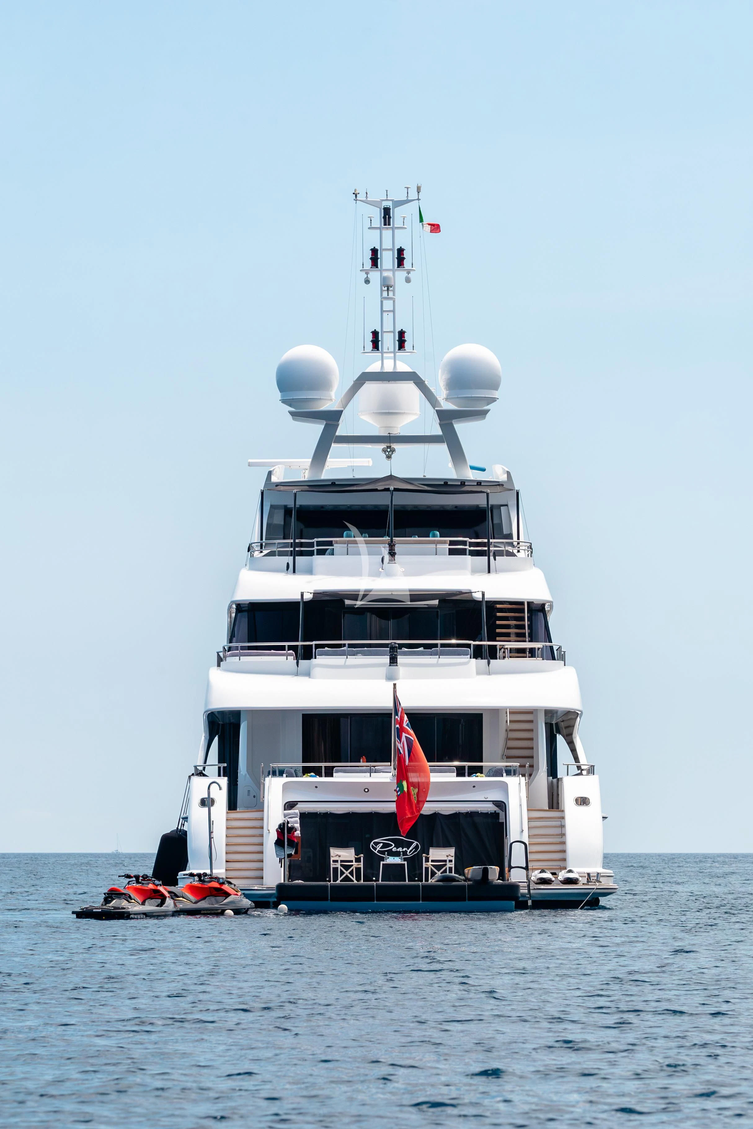 a boat on the water aboard PEARL Yacht for Sale