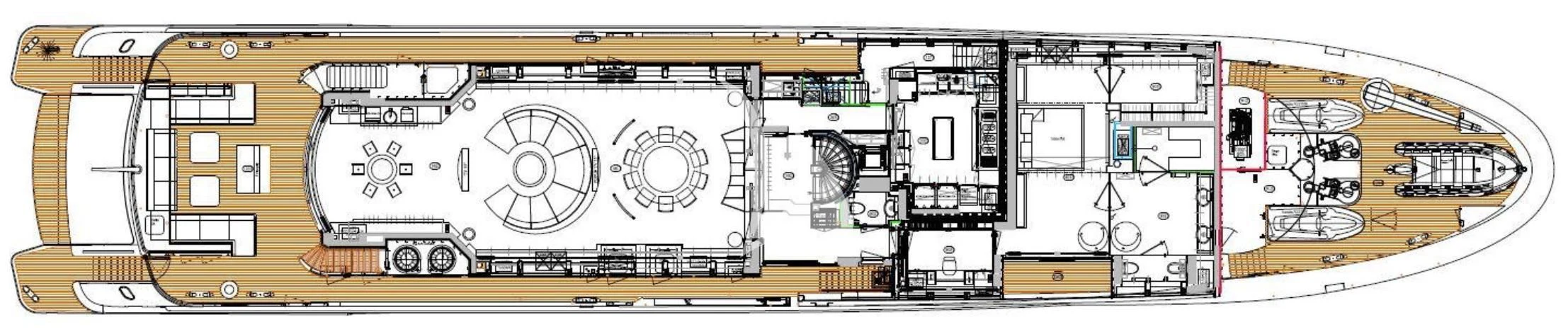 a diagram of a building aboard PEARL Yacht for Sale