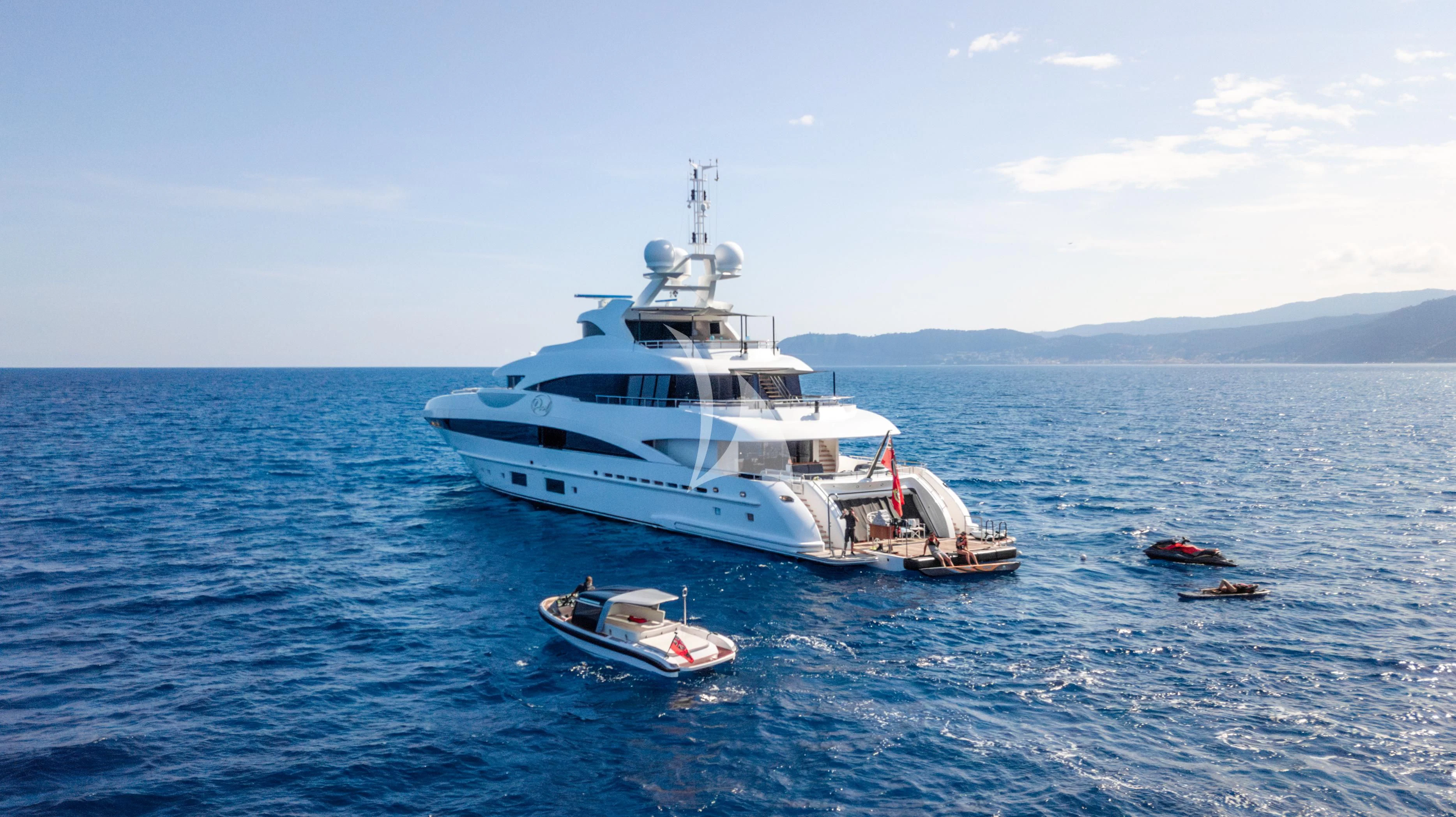 a boat in the water aboard PEARL Yacht for Sale