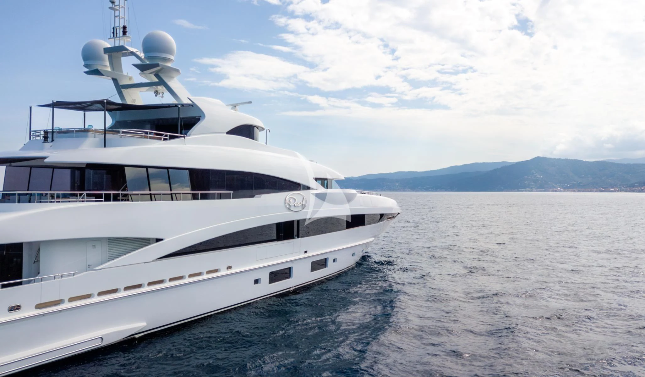 a boat on the water aboard PEARL Yacht for Sale