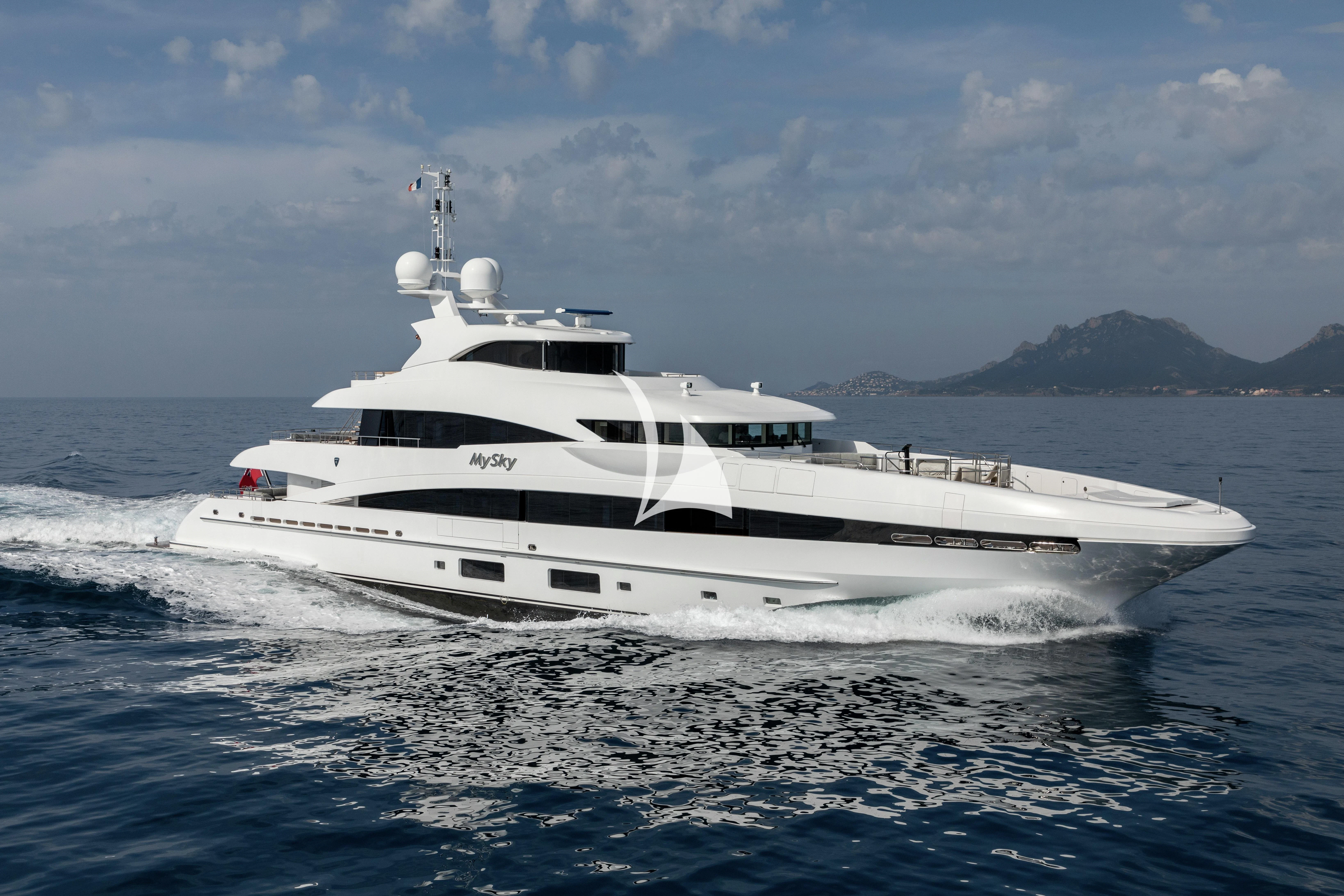a yacht on the water aboard PEARL Yacht for Sale