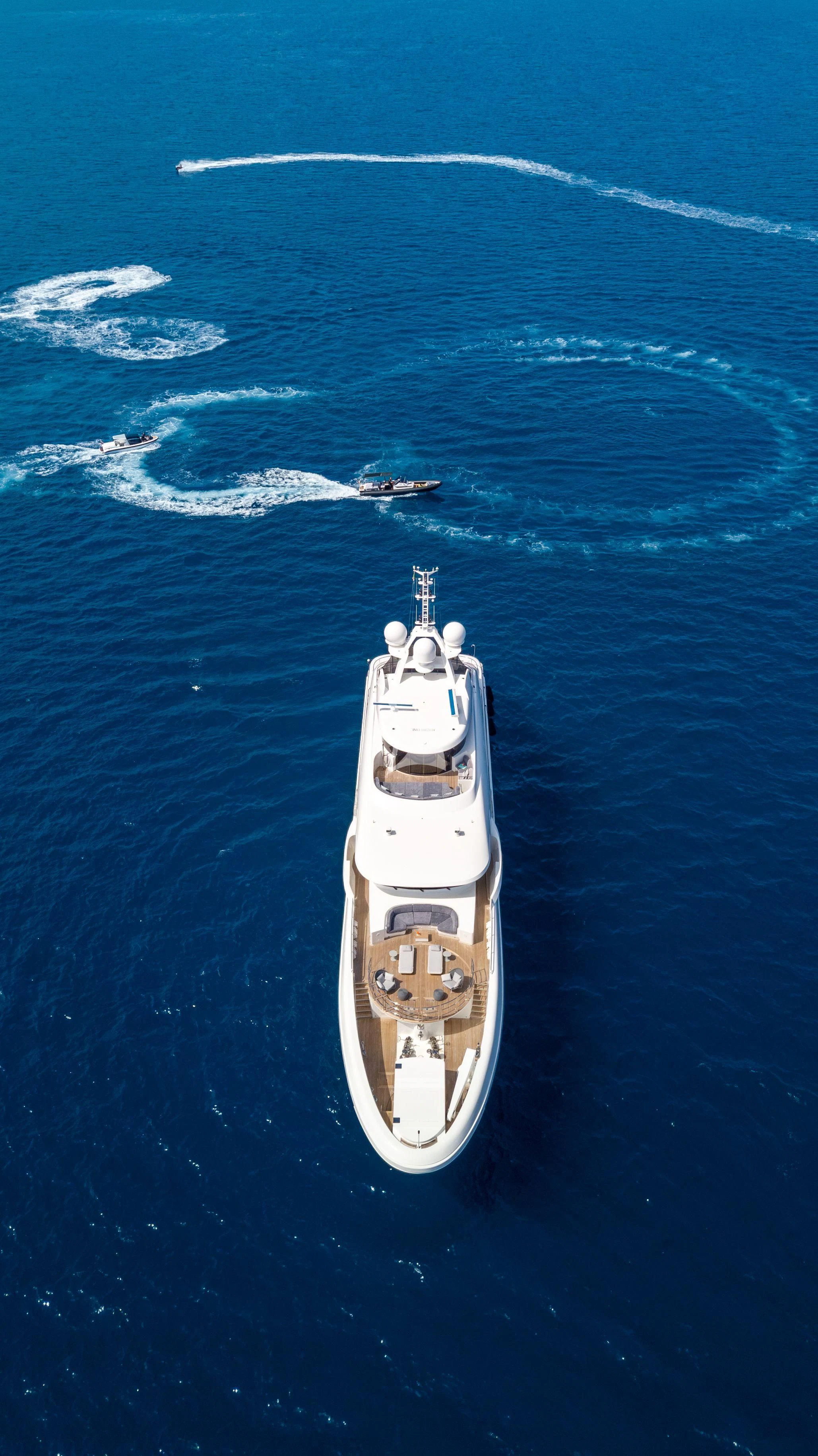 a boat in the water aboard PEARL Yacht for Sale