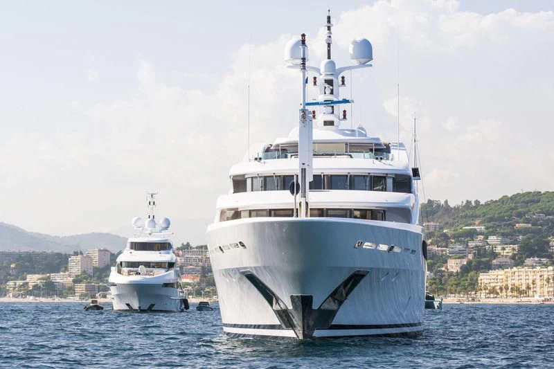 a couple of boats in the water aboard PEARL Yacht for Sale