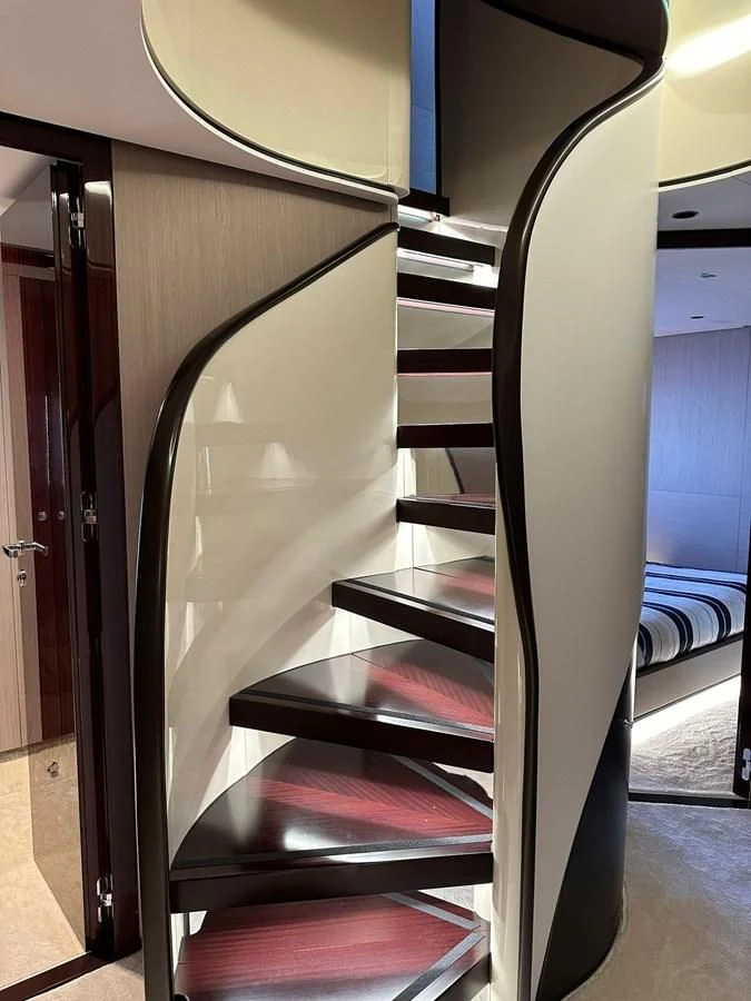 a set of stairs aboard BETTY Yacht for Sale