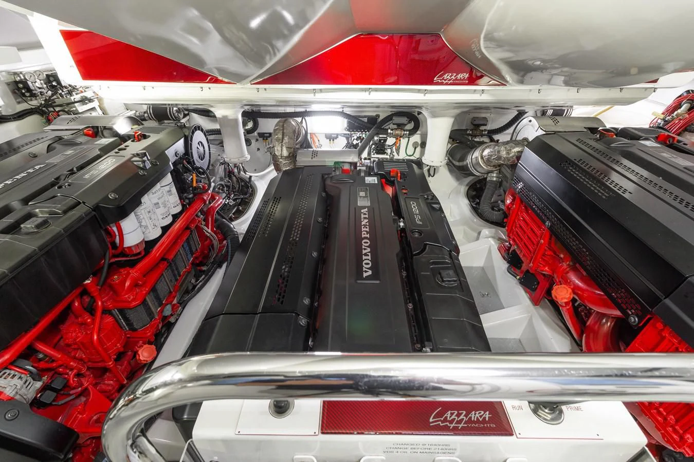 a close-up of a car engine aboard ASHLEY Yacht for Sale