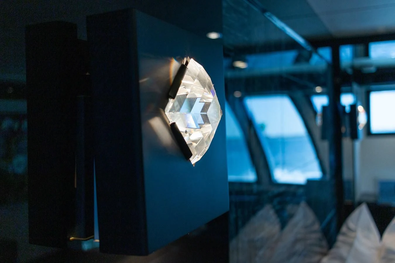 a large piece of art aboard ASHLEY Yacht for Sale