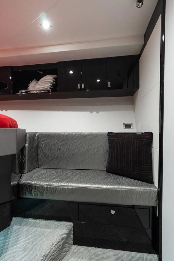 a couch in a room aboard ASHLEY Yacht for Sale