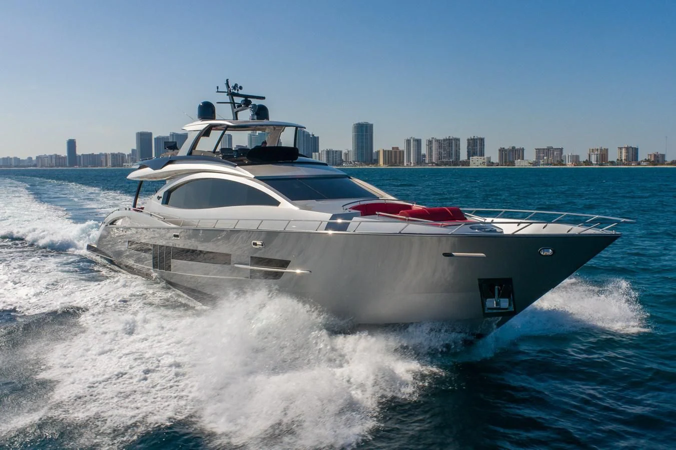 a speed boat on water aboard ASHLEY Yacht for Sale