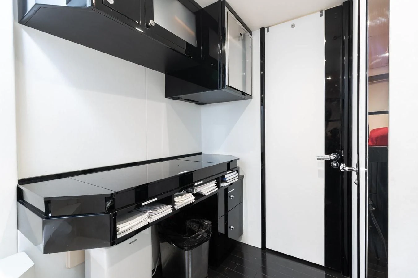a room with a large shelf and a trash can aboard ASHLEY Yacht for Sale